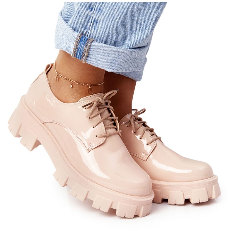 PS1 Ženski Oxfords na platformi Nude Imogen bež ružičasta