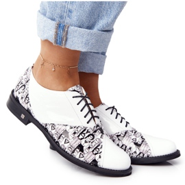 PV3 Ženske kožne cipele Visconi 7439294 Bijelo-crne bijela crno