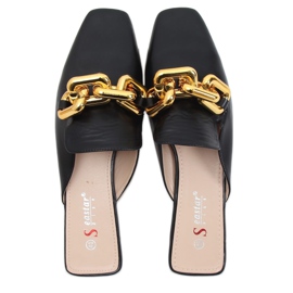 Crne T500P Crne papuče s lancem crna