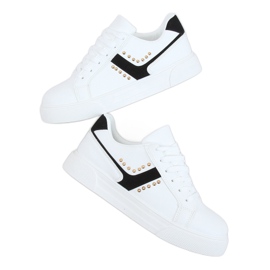 Bijele ženske tenisice 1063 Crne bijela crna