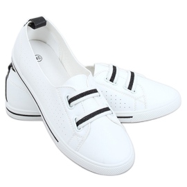 Bijele ženske tenisice 6284 Crne bijela crna