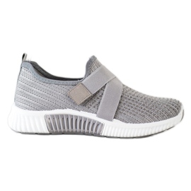 SHELOVET Sportske cipele s kristalima siva