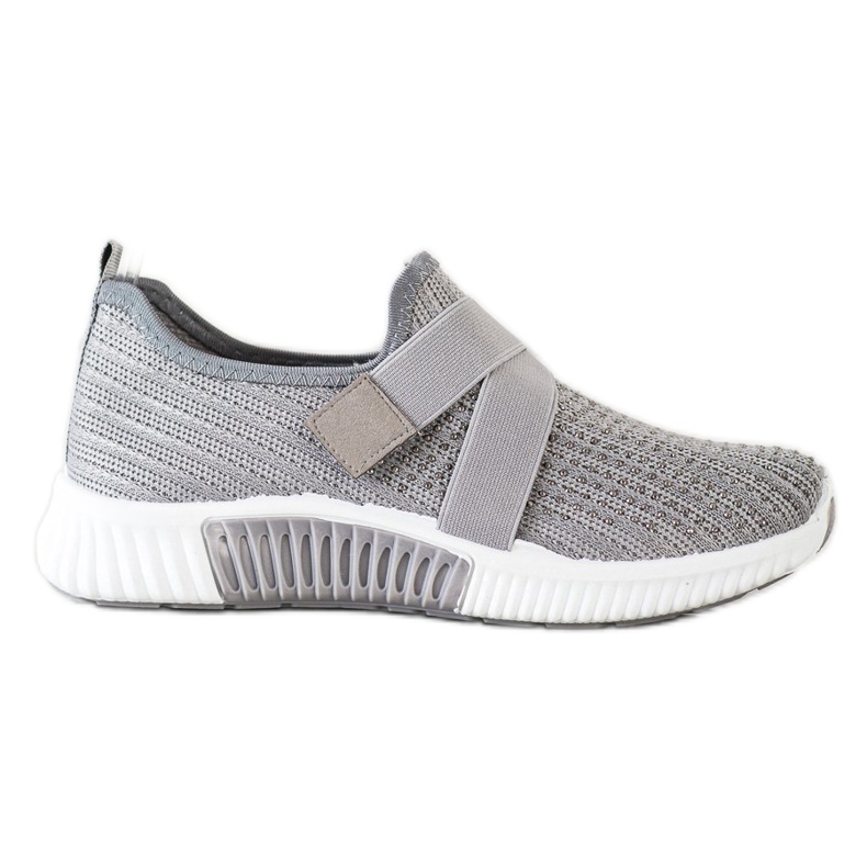 SHELOVET Sportske cipele s kristalima siva