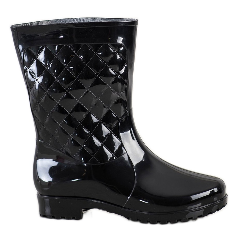 Bona Shiny Quilted Wellies crno