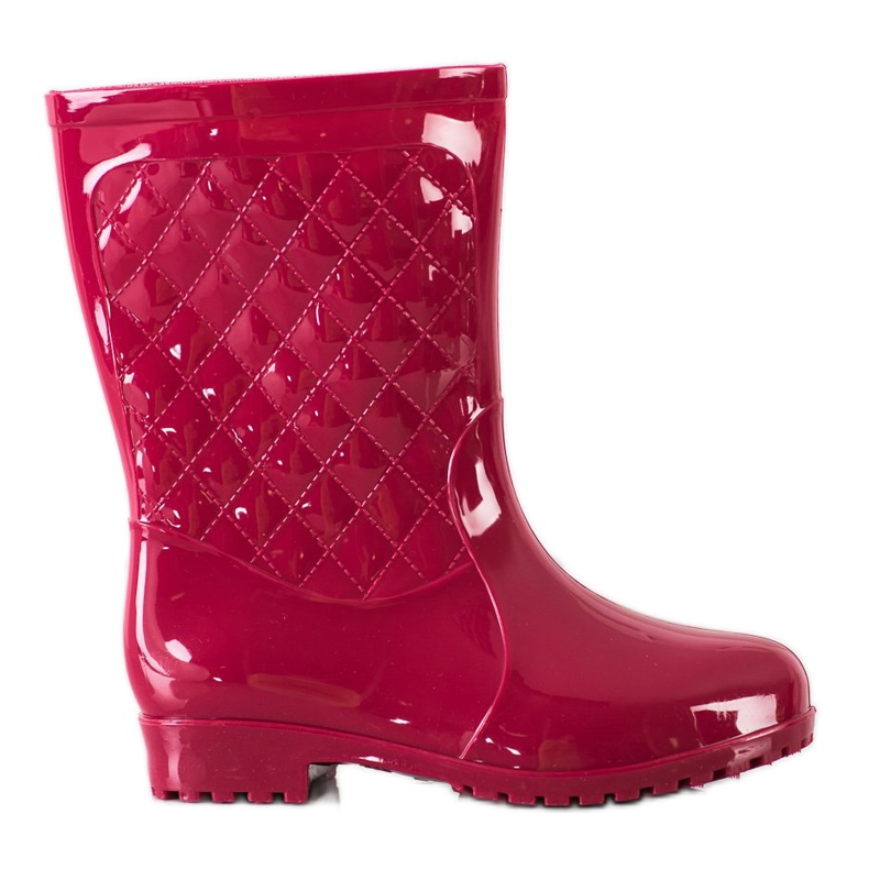 Bona Shiny Quilted Wellies crvena