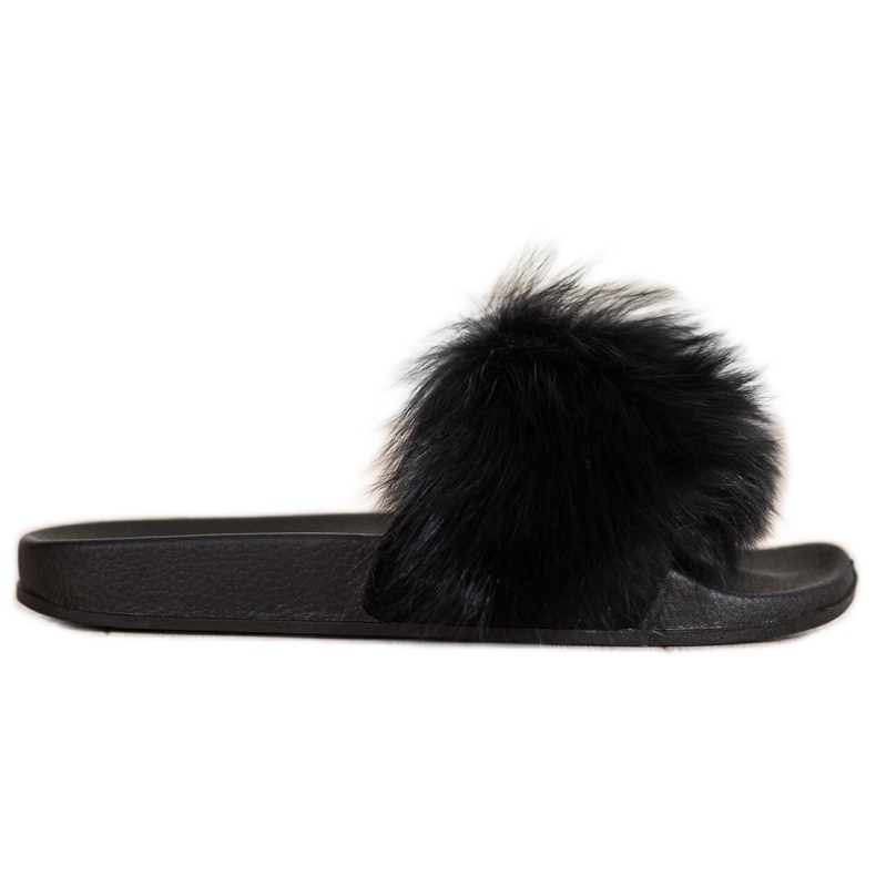 Bona Modni japanke s krznom crno