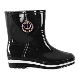 Bona Galoše sa zlatnim ukrasom crna