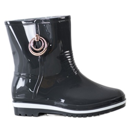 Bona Galoše sa zlatnim ukrasom crna