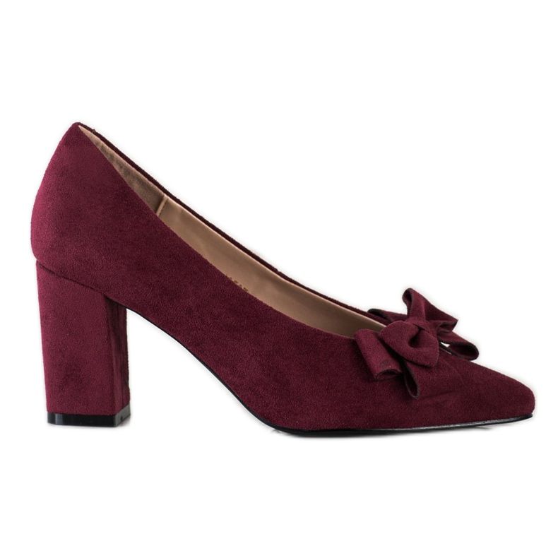 Burgundske pumpe s VINCEZA mašnom crvena raznobojna