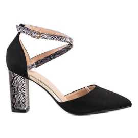 S. BARSKI Elegantne pumpe na stupu crna
