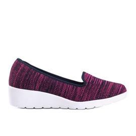 Ružičaste balerine na klinu Emerson tamnoplava ružičasta