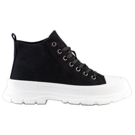 SHELOVET Visoke tenisice na platformi crna