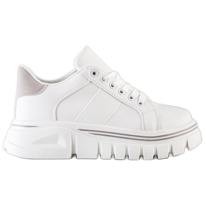 SHELOVET Bijele tenisice na platformi bijela