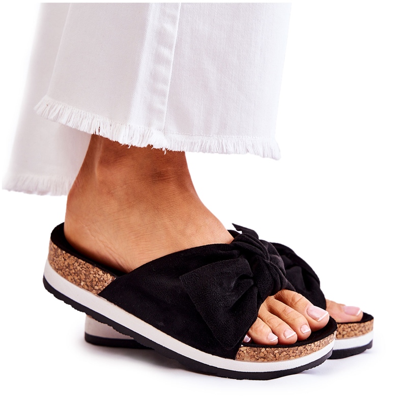 PS1 Crne papuče na tako udobnoj platformi crno