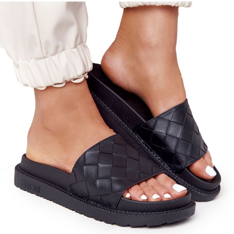 Ženske papuče na platformi Big Star HH274684 u crnoj boji