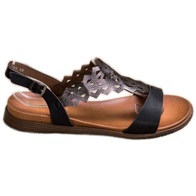 Modne sandale Sergio Leone crno