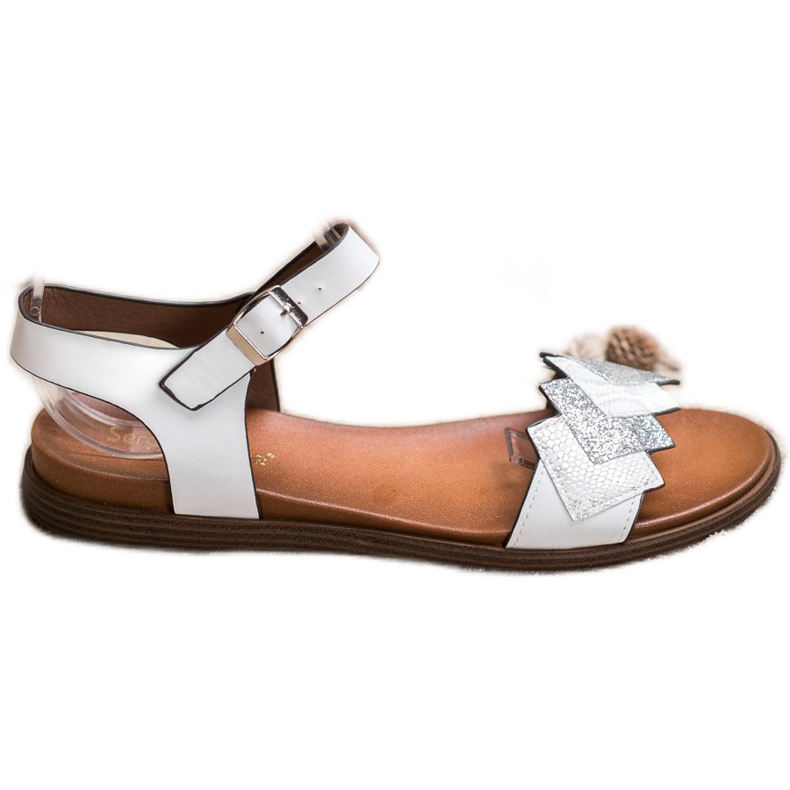 Elegantne sandale Sergio Leone bijela