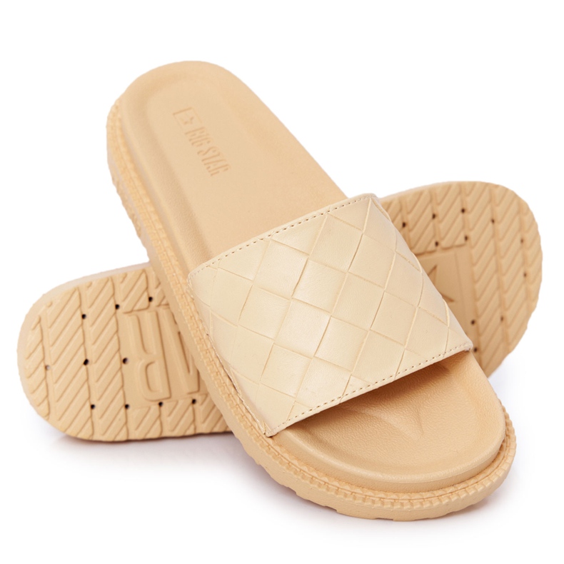 Ženske papuče na platformi Big Star HH274689 Žuta žuta boja