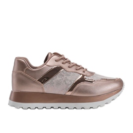 Tenisice od šampanjca eko koža 2019-447 višebojan zlatni