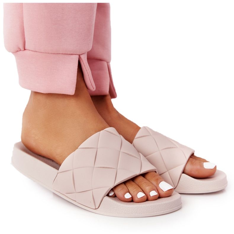 PS1 Ženske bež gumene papuče Let's Swim smeđa