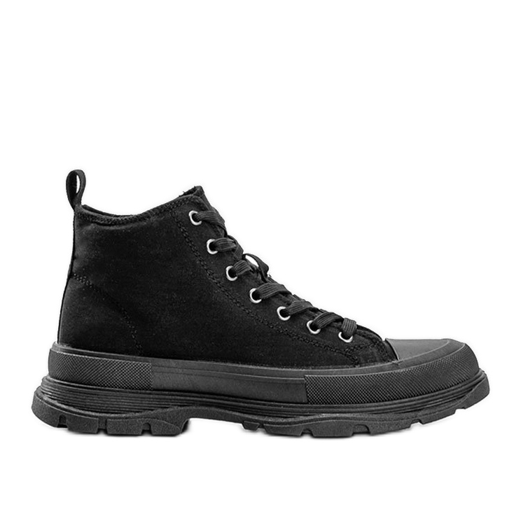 Crne visoke tenisice na debelom Evelin potplatu crno