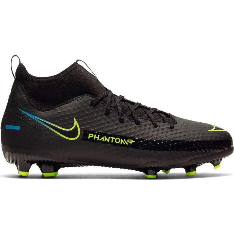 Nike Phantom Gt Academy Df FG / MG Junior CW6694 090 nogometne cipele crno crno