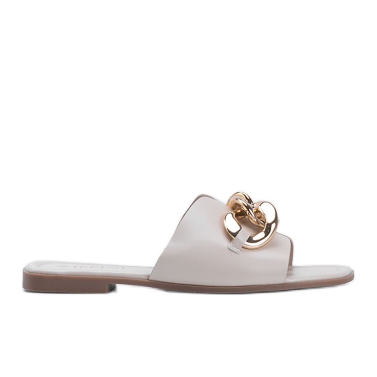 Bež papuče sa zlatnim lancem Liberty