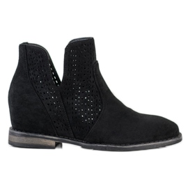 S. BARSKI Proljetne čizme s izrezanim S.BARSKIM crno