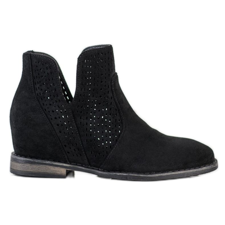 S. BARSKI Proljetne čizme s izrezanim S.BARSKIM crno