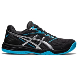 Asics Upcourt 4 crne i plave muške cipele za odbojku 1071A053 020 crna crna