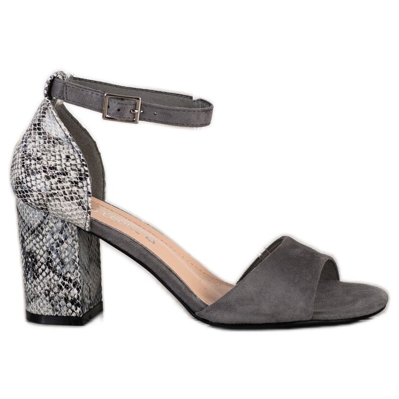 Elegantne sandale Sergio Leone siva