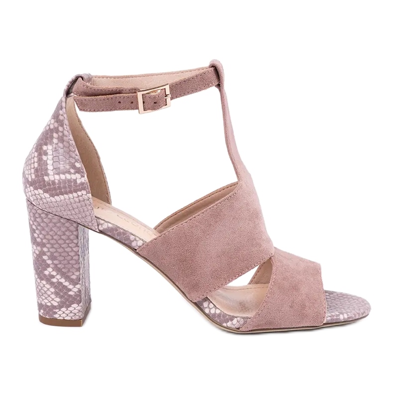 Izgrađene sandale Sergio Leone ružičasta