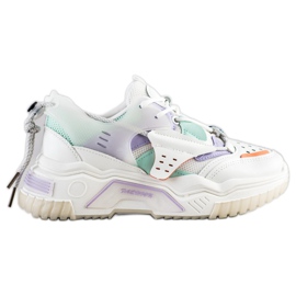 SHELOVET Šarene modne tenisice bijela višebojan