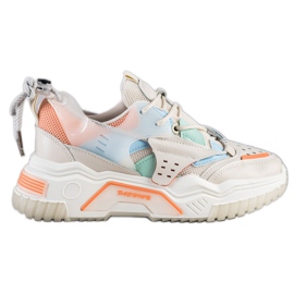 SHELOVET Šarene modne tenisice bež višebojan