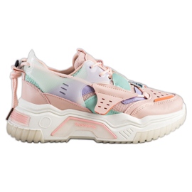SHELOVET Šarene modne tenisice ružičasta raznobojna