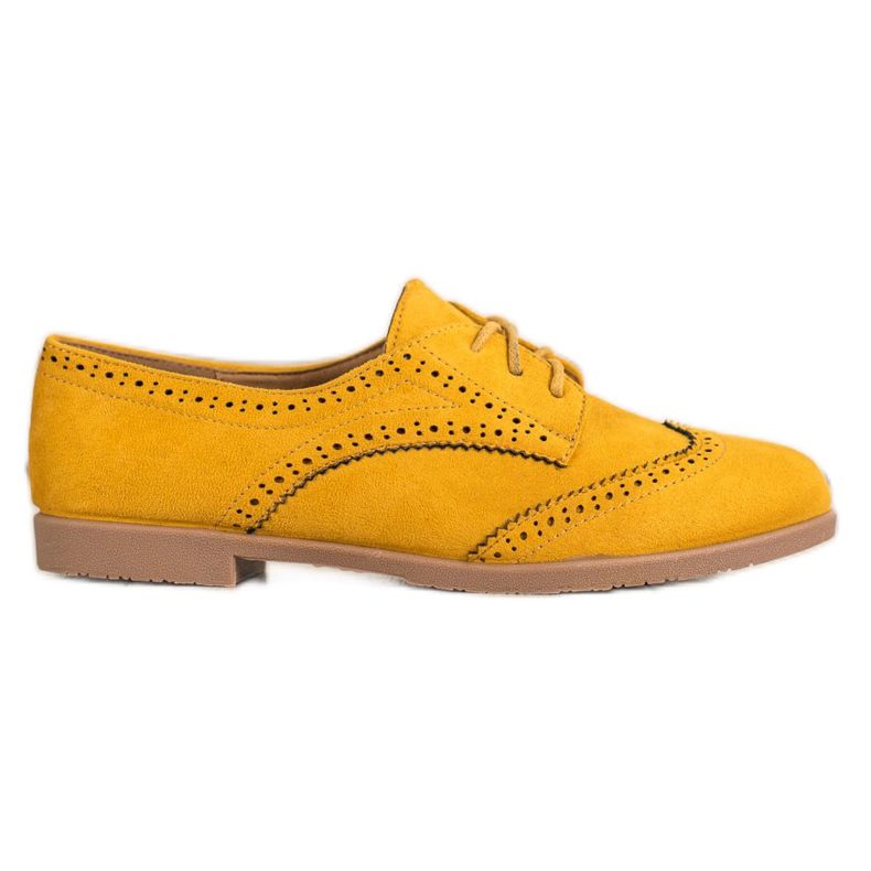 SHELOVET Ažurne cipele za proljeće žuta boja