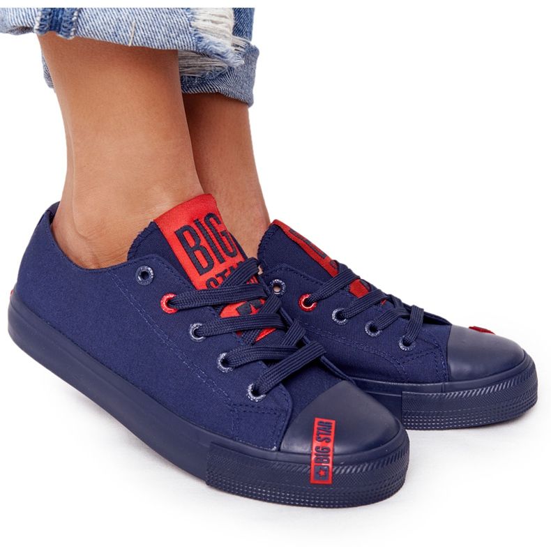 Ženske tenisice Big Star HH274676 Navy Blue crvena mornarsko plava