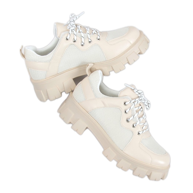 Natikače s visokim potplatom NC1129 Bež