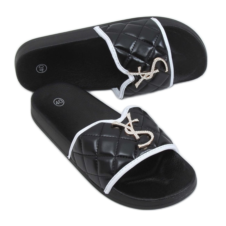 Crne ženske ženske papuče BG77P Crne crno