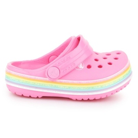 Crocs Crocband Rainbow Glitter Clg K 206151-669 ružičasta