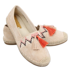 Boho espadrile s resama bež boje LX-3R11 bež