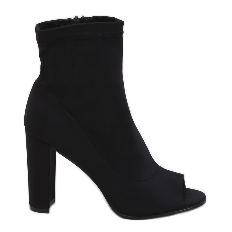 Crne čizme s otvorenim prstima NS031P Crne crno