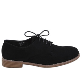 Crne mokasine s vezicama G325 Crna