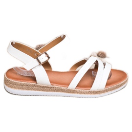 Weide Udobne bijele sandale bijela