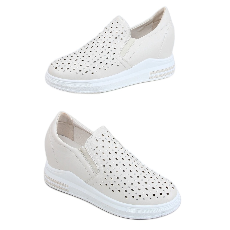 Tenisice se navlače na bež klin HY-251 Bež