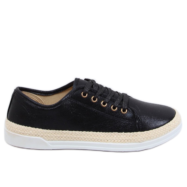 Crne espadrile s vezicama JA3200 Crne crno