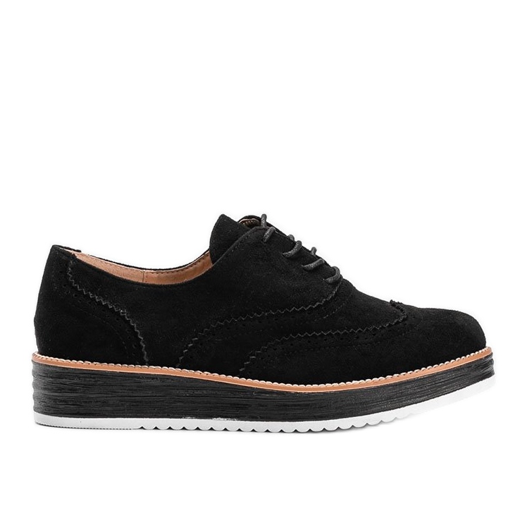 Crne antilop cipele na visokom kenijskom potplatu crno