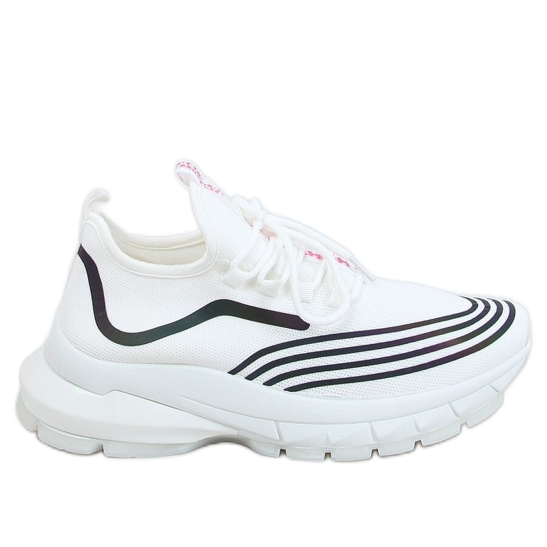 Bijele sportske čarape BX1820-SP BIJELE / CRNE bijela crno