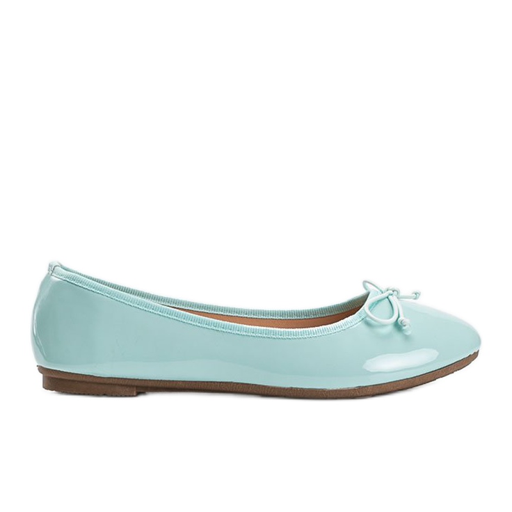 Zelene lakirane balerine s Lesley mašnom zelena