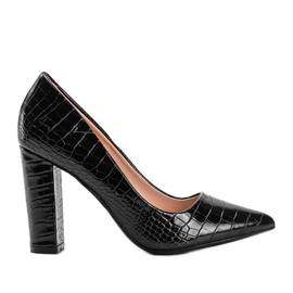 Crne pumpe na stupu od Keely eko kože crna